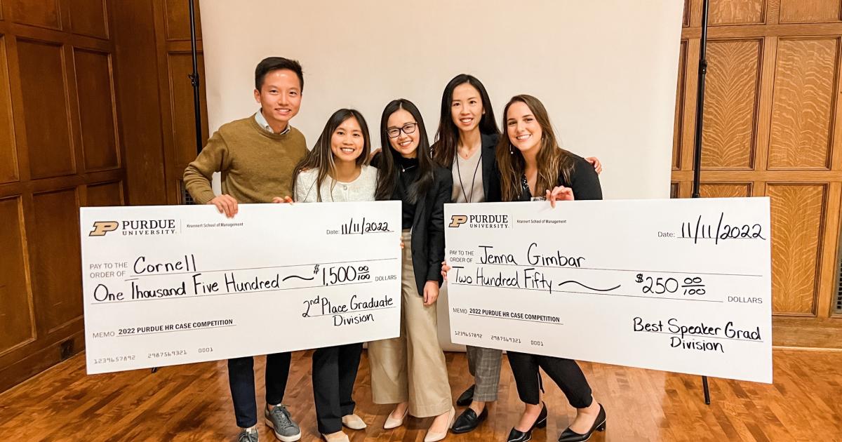 MILRs win awards at 2022 Purdue HR Case Competition The ILR School